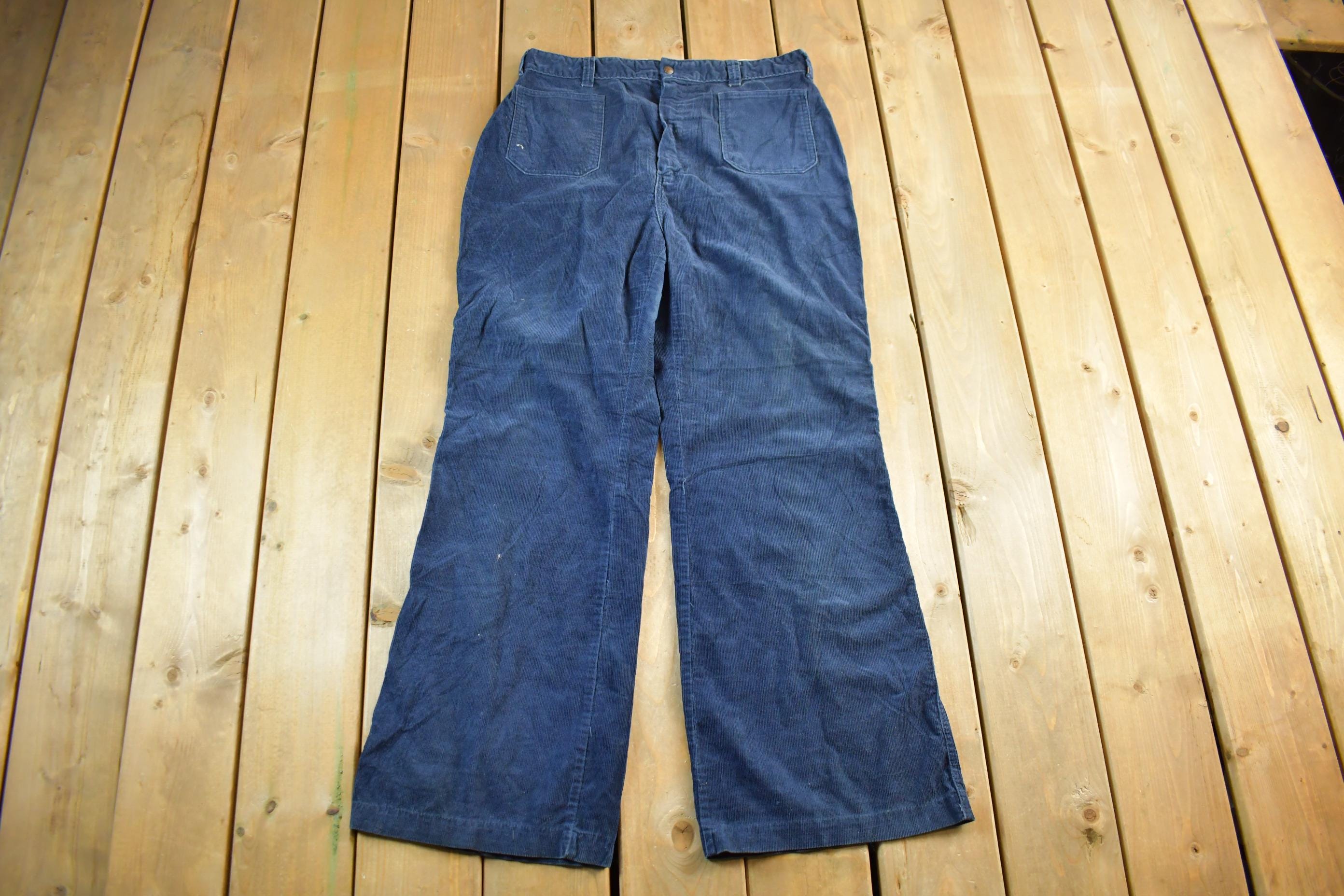 Vintage 1970s Jack Spratt Bell Bottom Corduroy Flare Pants Women's Size 34 x 31
