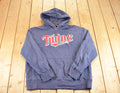 Vintage Y2K Nike Middle Swoosh Minnesota Twins Hoodie Sweatshirt Men's L / 2000s MLB Baseball / Cooperstown Collection / Raglan Sleeve