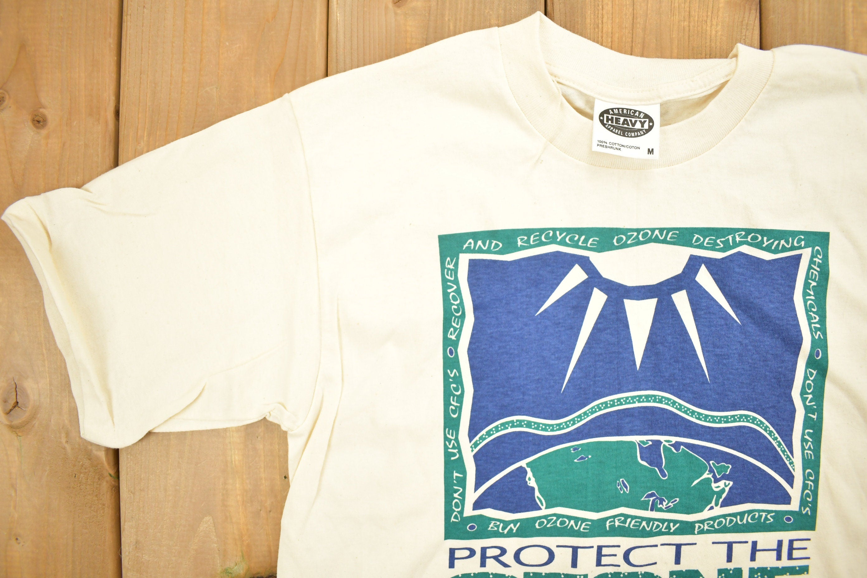 Vintage 1990s Protect The Ozone Graphic T-Shirt