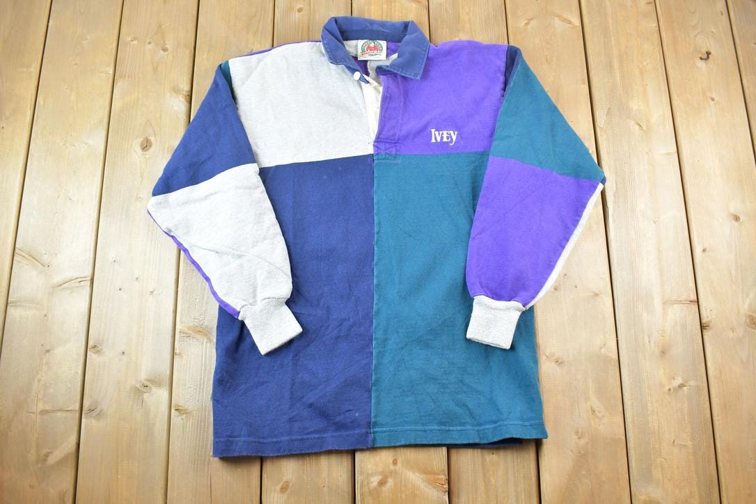 Vintage 1990s Barbarian Rugby Ivey Quarter Button Up Shirt