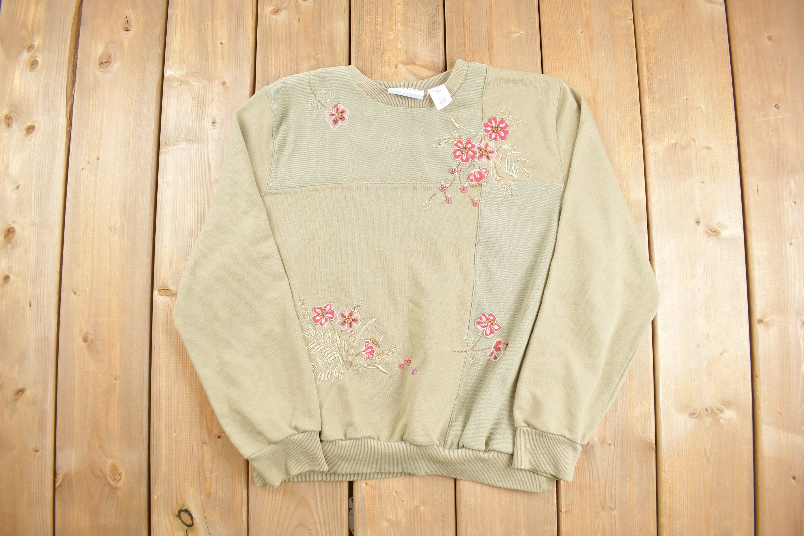 Vintage 1990s Floral Crewneck Sweatshirt