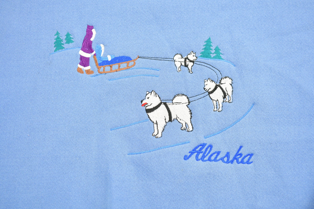 Vintage 1990s Alaska Collared Crewneck Sweatshirt