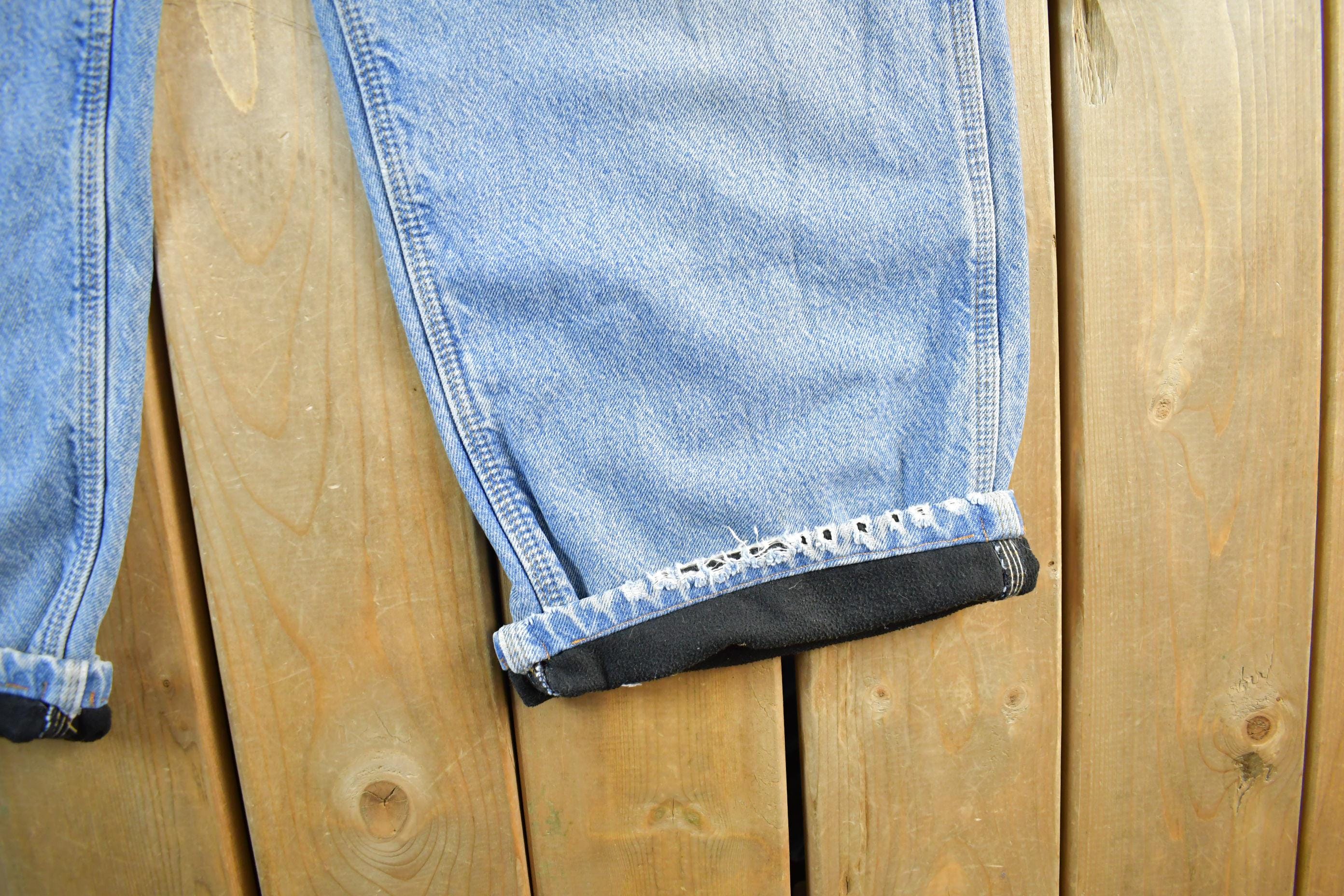 Vintage 1990s Carhartt Distressed Lined Denim Work Jeans Men's 39 x 28