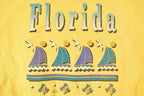 Vintage 1980s Florida sailboats Graphic Print Crewneck Sweatshirt Mens L