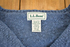 Vintage 1990s LL Bean Cable Knit Cardigan Sweater Women's M / Preppy Knit Cardigan / Fancy Knit Vintage Cardigan