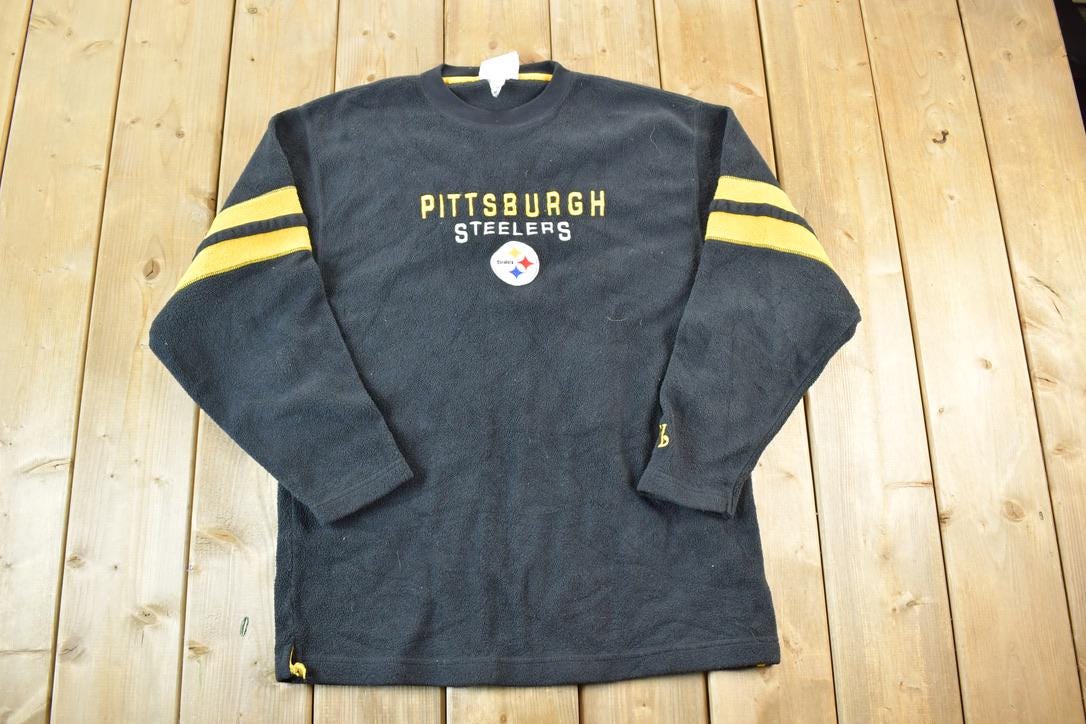 Vintage 1990s Pittsburgh Steelers NFL Crewneck Fleece Sweatshirt Mens L
