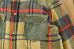 Vintage 1980s Lakewood Sherpa Lined Wool Flannel Shirt Jacket Men's Large