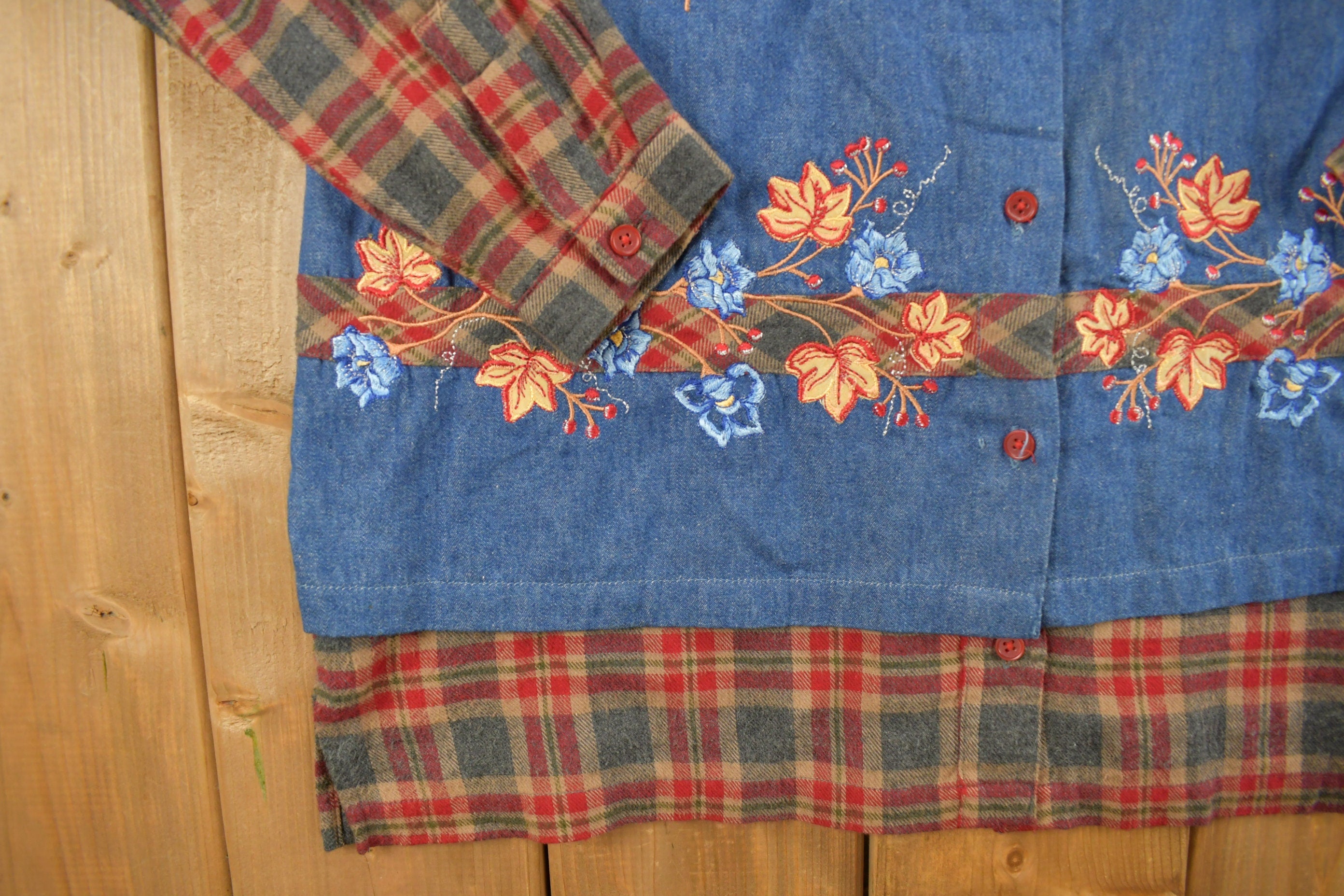 Vintage 1990s Bobbie Brooks Plaid Button Up Shirt