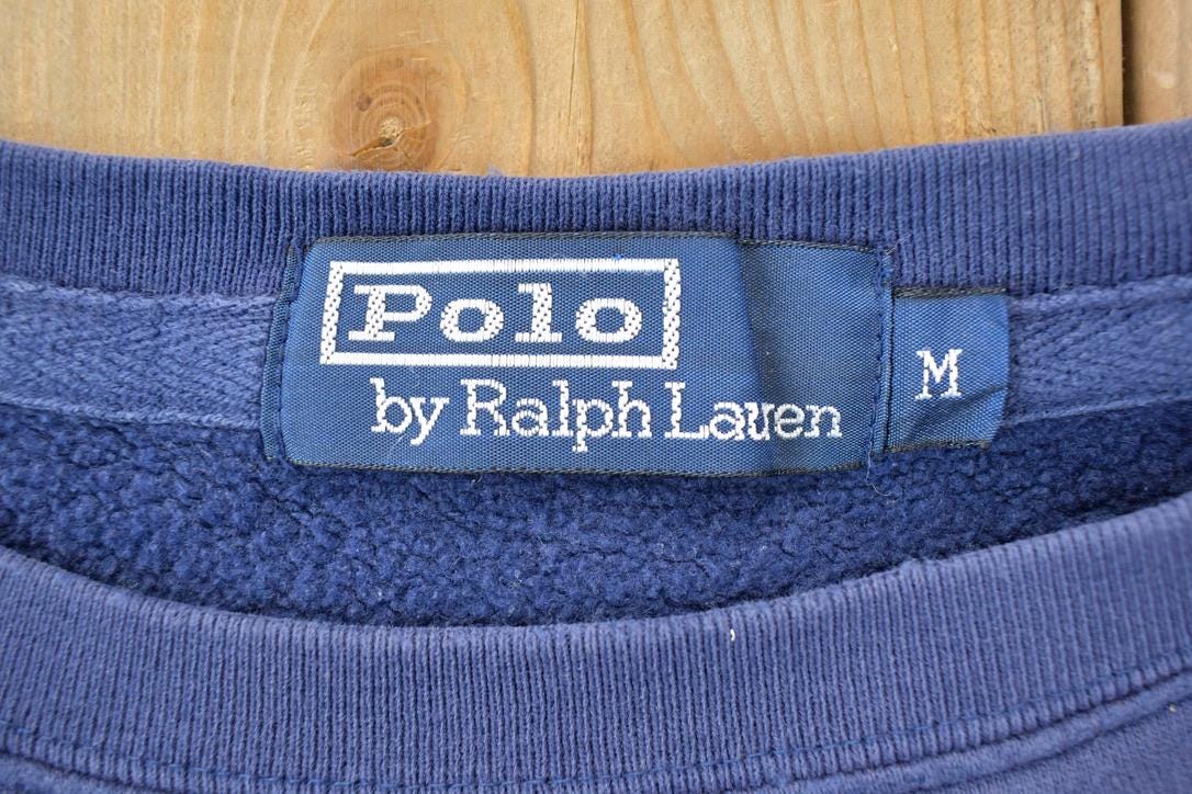Vintage 1990s Polo By Ralph Lauren Navy Crewneck Sweatshirt