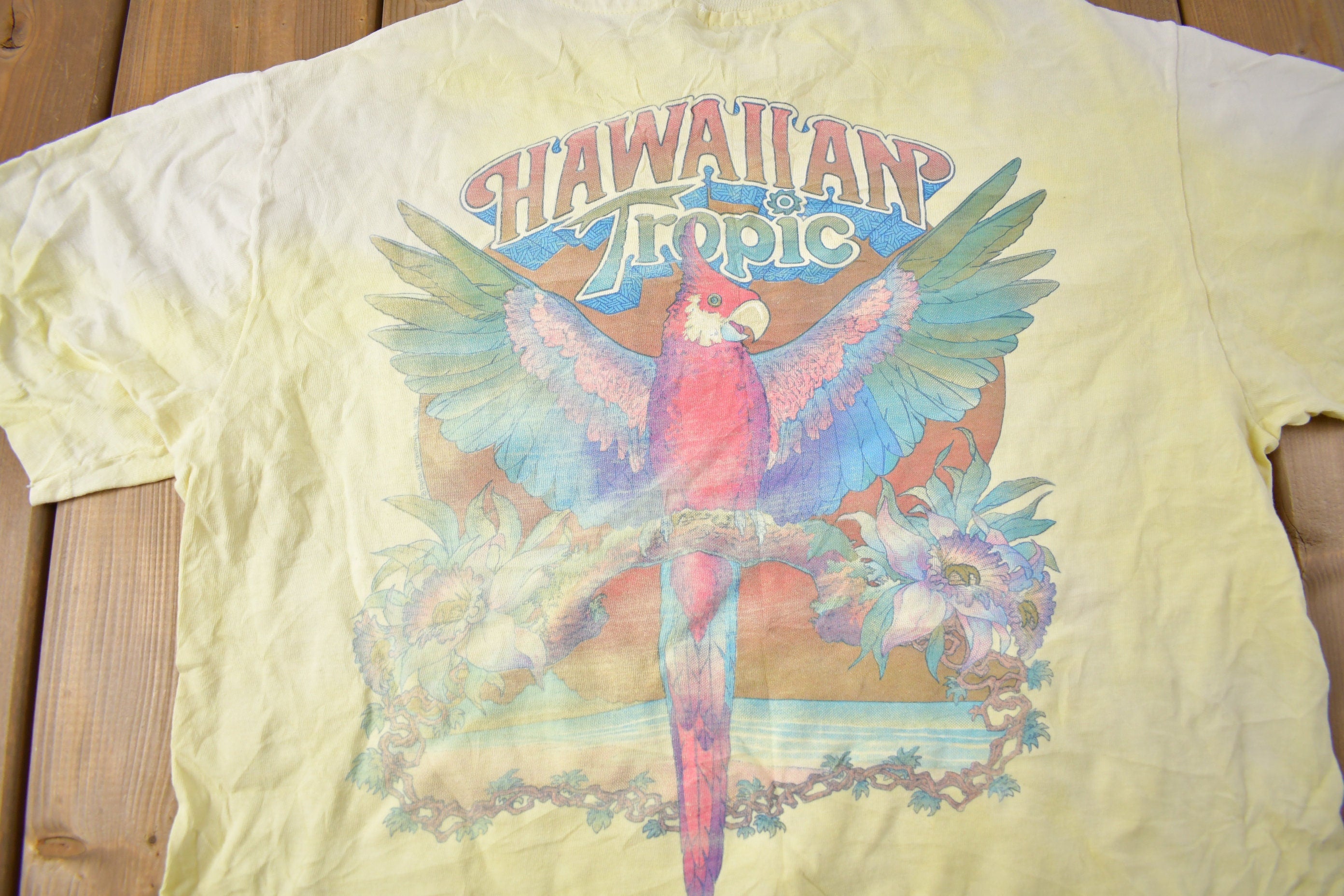 Vintage 1982 Hawaiian Tropic Graphic Pocket T Shirt