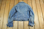 Vintage 1970s Lee Sanforized Jean Jacket Union Made In USA Men's 46 reg.