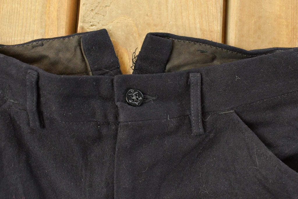 Vintage 1940s US Navy Bell Bottom Pants, Men's 30 x 32, Laced Fly