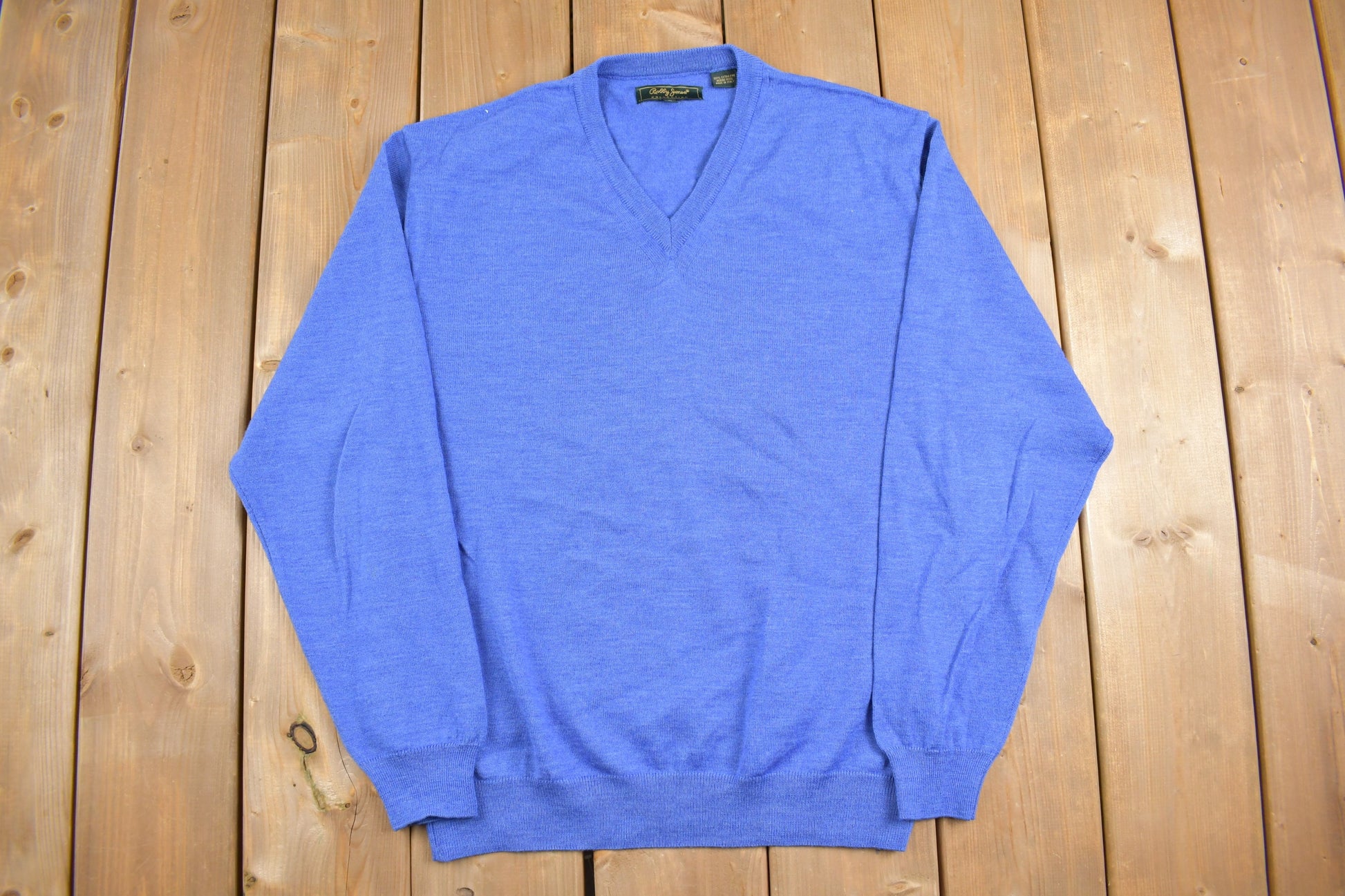 Vintage 1990s Bobby Jones V Neck Knit Sweater