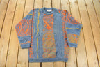 Vintage 1990s Coogi Blues 3D Abstract Knit Sweater Men's Medium / 90s Coogi / Made In Australia / Streetwear / American Vintage / Hip Hop