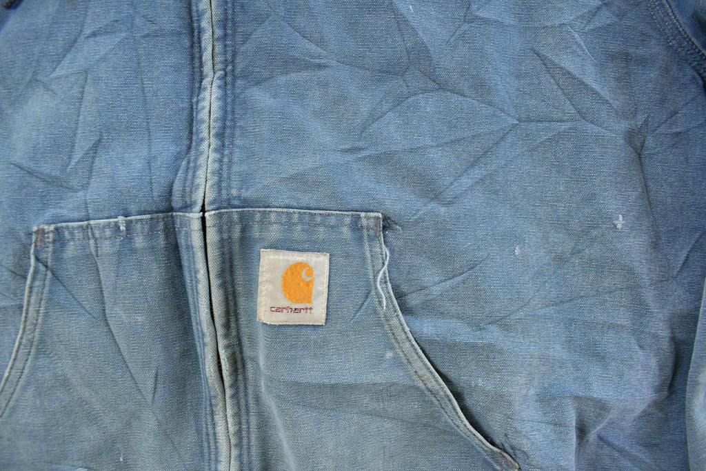 Vintage 1990s Distressed Carhartt Hooded Work Jacket Men's 3XL