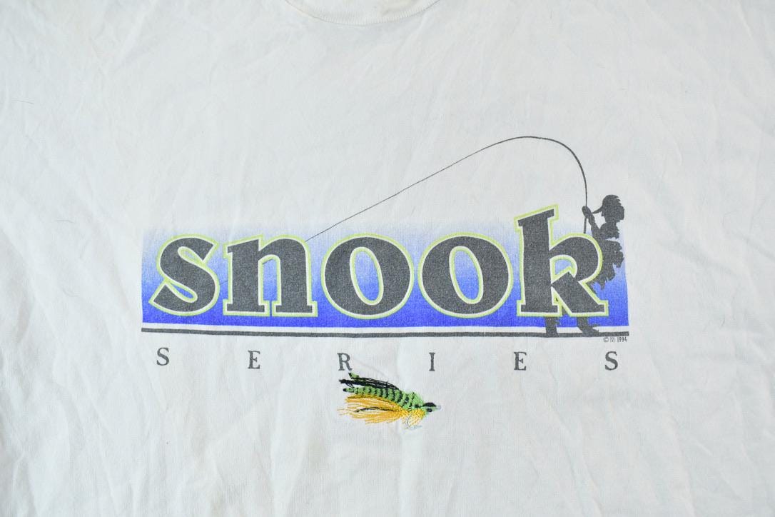 Vintage 1990s Snook Series Fishing T-Shirt