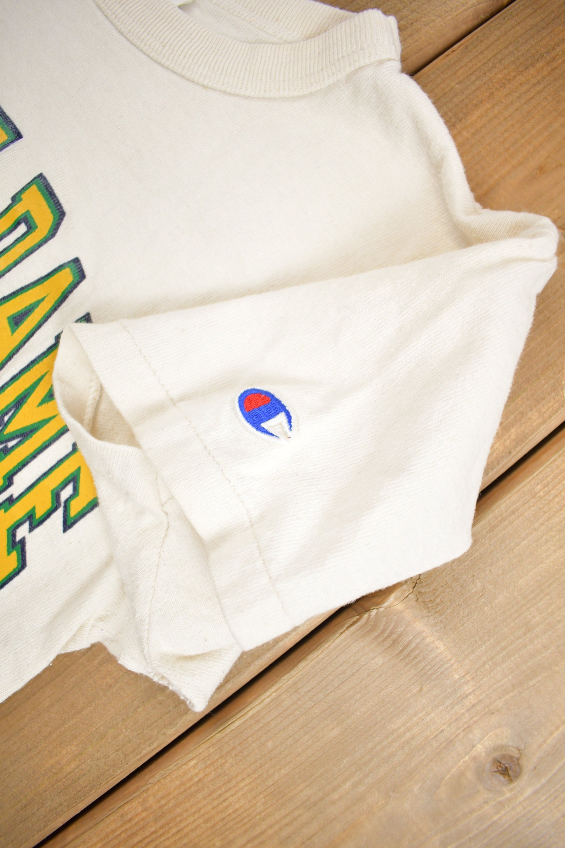 Vintage 1980s University Of Notre Dame Fighting Irish Champion T Shirt Single Stitch Collegiate Shirt Made In USA