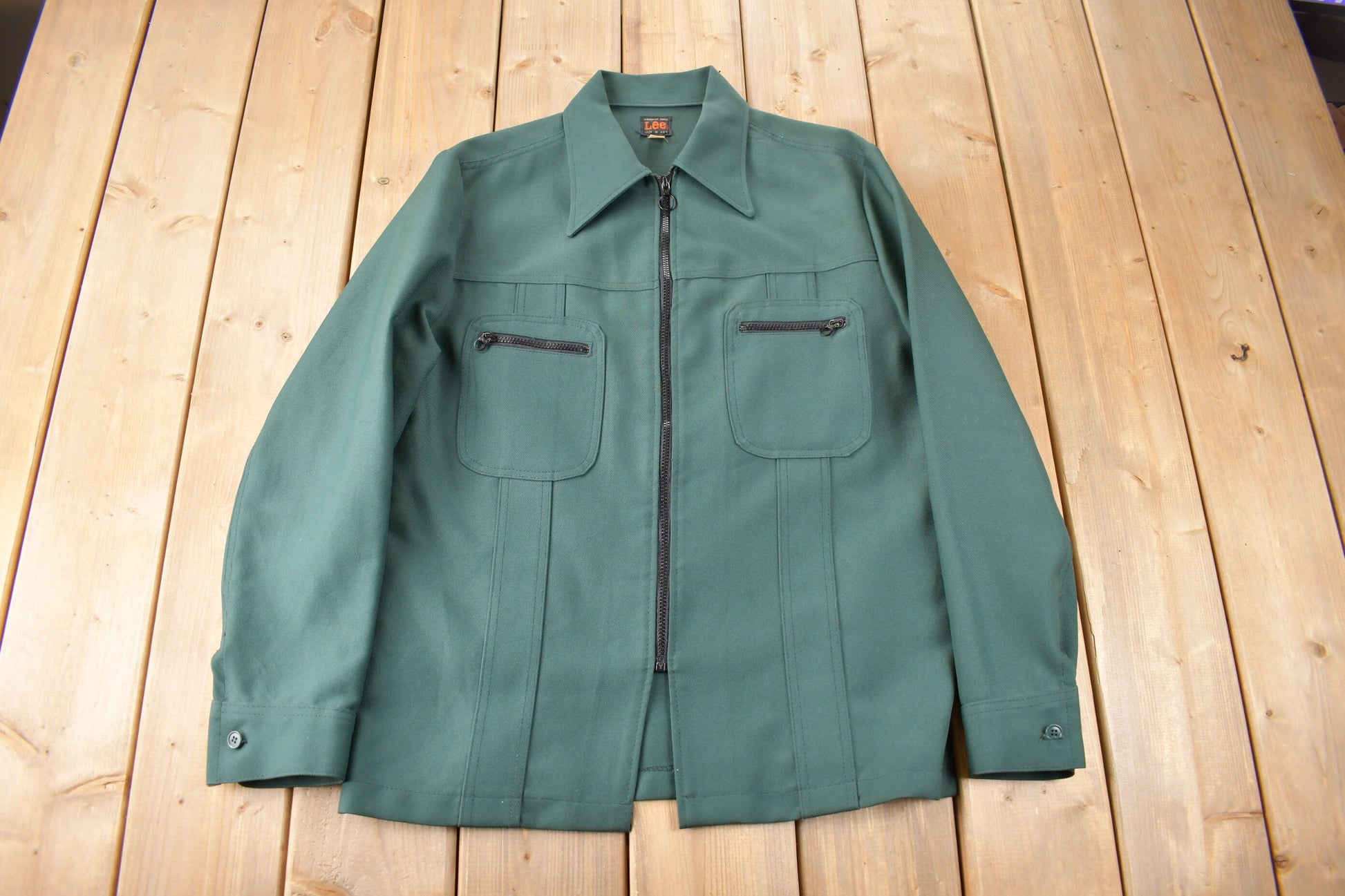 Vintage 1960s Lee Permanent Press Canvas Work Jacket Made In USA Size L