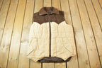 Vintage 1970s Brown & Cream Multicolour Vest
