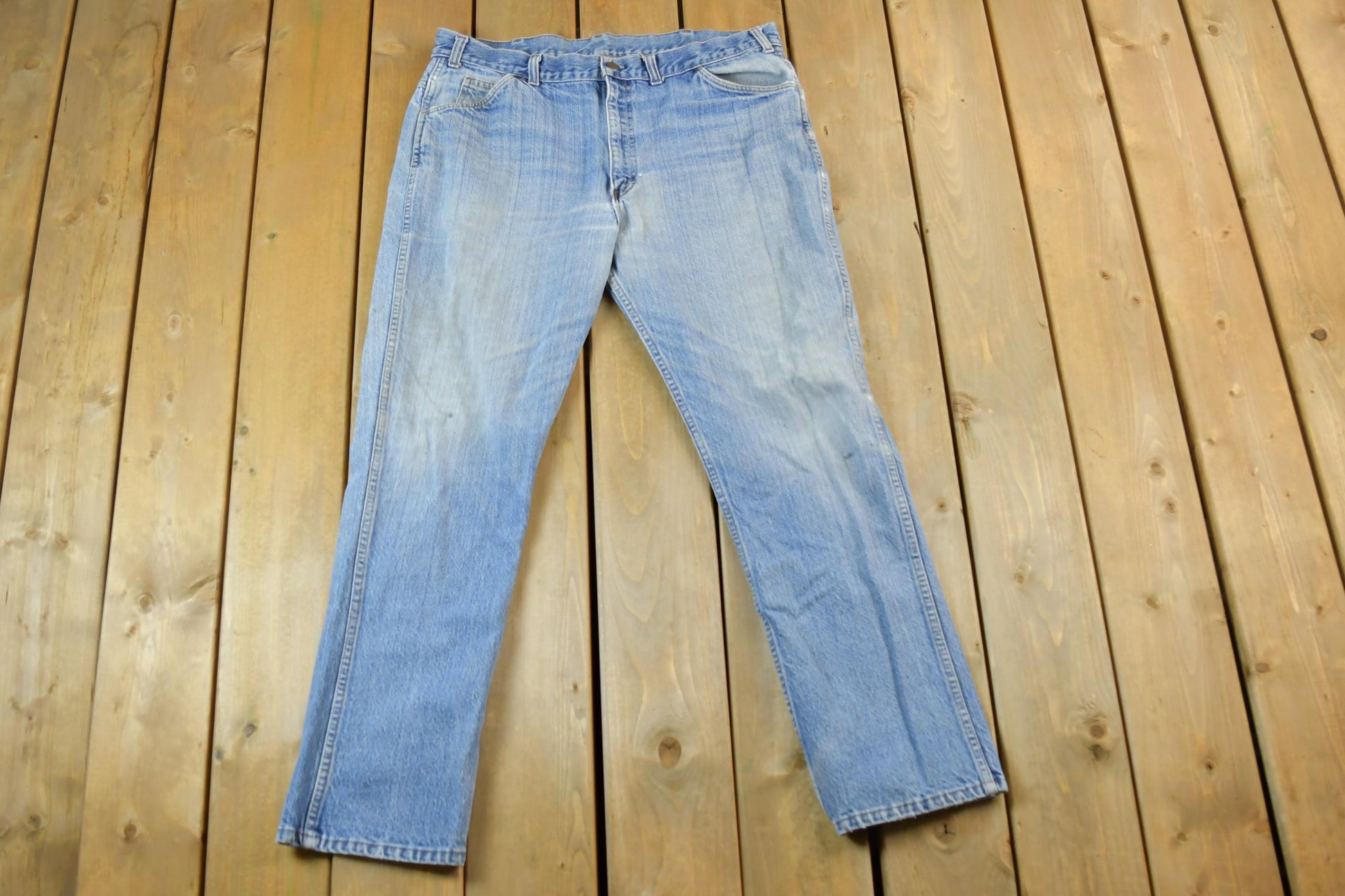 Vintage 1970s Saddle King Denim Jeans Size 40 x 30 Made In USA