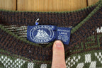 Vintage 1990s Atlantic Traders Knit Abstract Pattern Crewneck Sweater Made In 90s Crewneck
