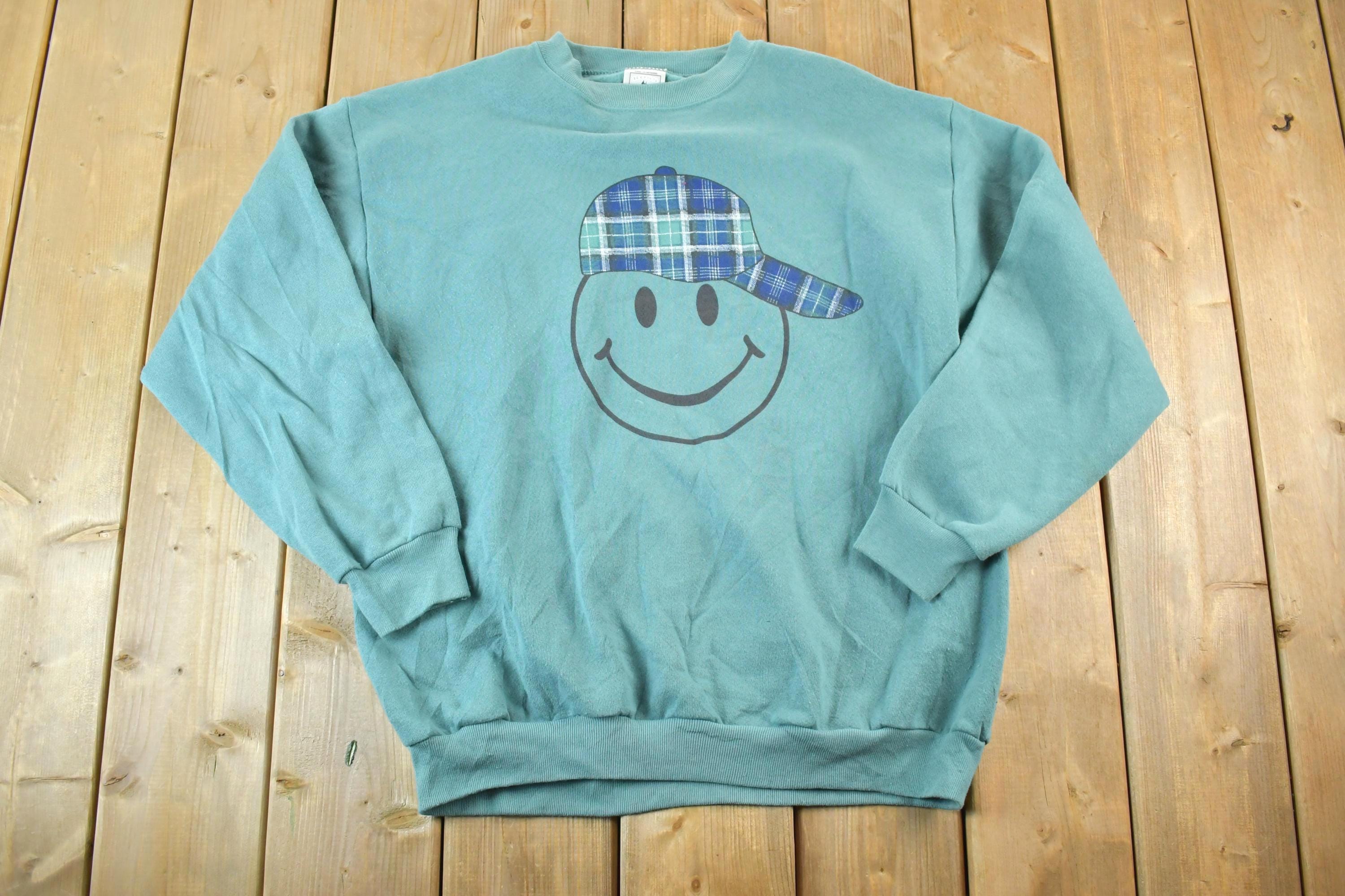 Vintage 1990s Hip Hop Happyface Souvenir Crewneck Sweatshirt