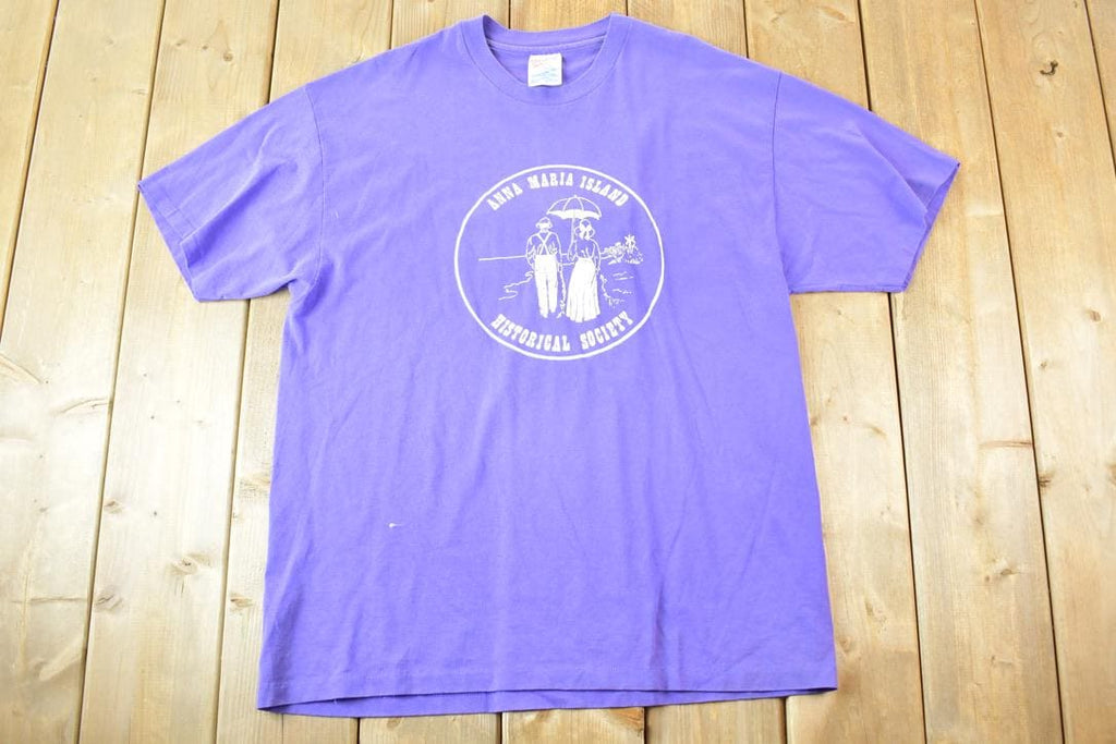Vintage 1990s Anna Maria Island Historical Society Souvenir T-Shirt Mens L