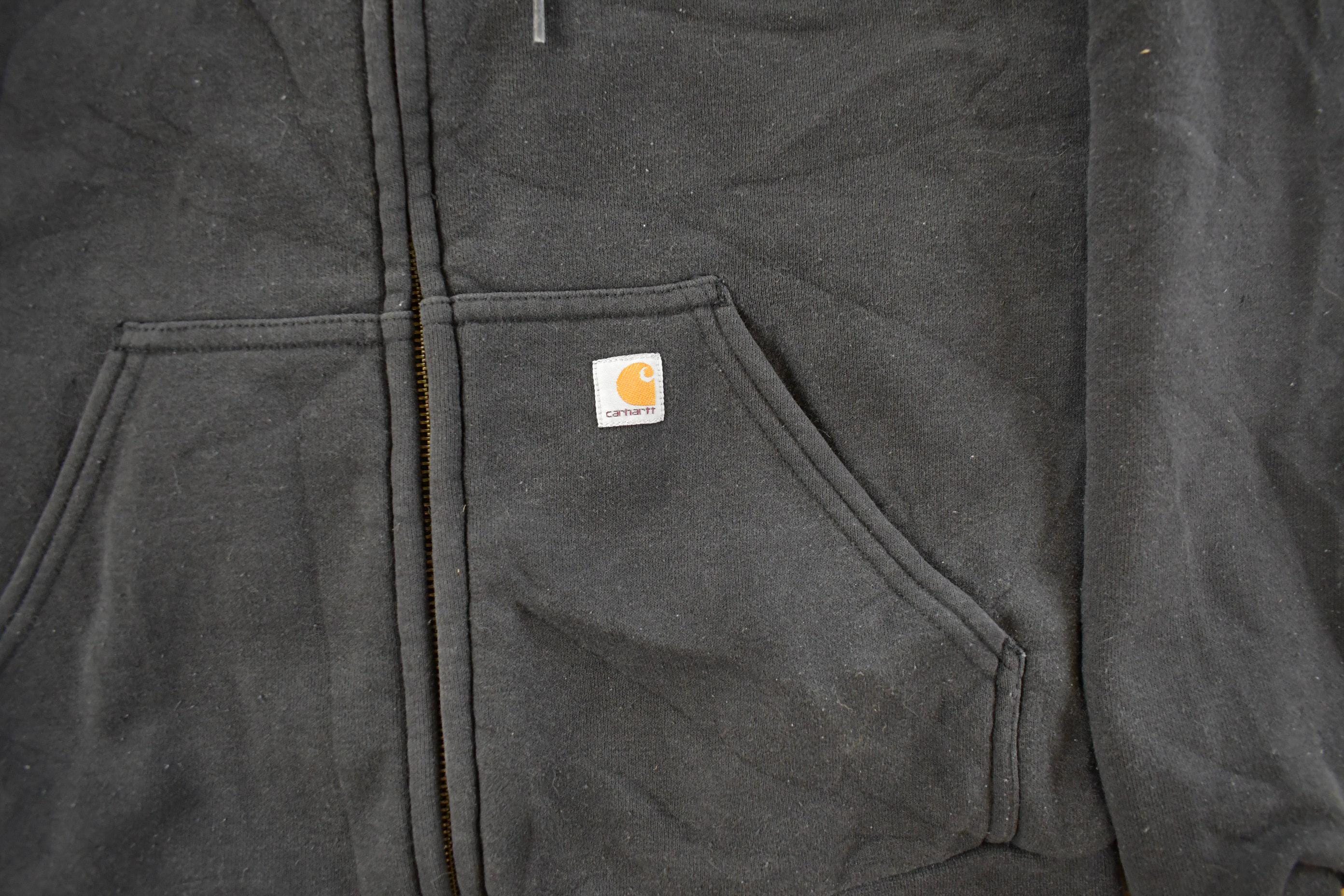Vintage Y2K Carhartt Full Zip Thermal Lined Hoodie Sweatshirt Women's Small