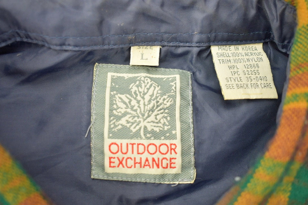 Vintage 1990s Outdoor Exchange Plaid Flannel Button Up Shirt 1990s Button Up