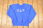 Vintage 1980s Better Basics CLP Embroidered Letters Crewneck Sweatshirt Men's M