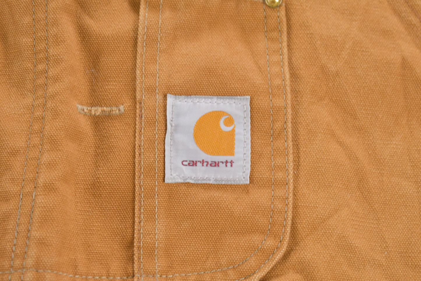 Vintage 1980s Carhartt Double Knee Quilted Canvas Overalls / Made In USA / Utility Overalls / Vintage Workwear / Duck Canvas