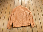 Vintage 1980s Leather Suede Zip Up Jacket