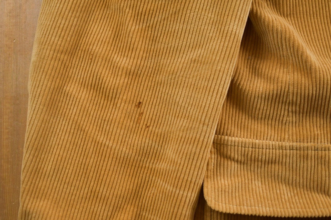 Vintage 1970s Corduroy Blazer Button Up Shirt