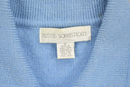 Vintage 1990s Blue Women's Zip Up Knit Light Jacket
