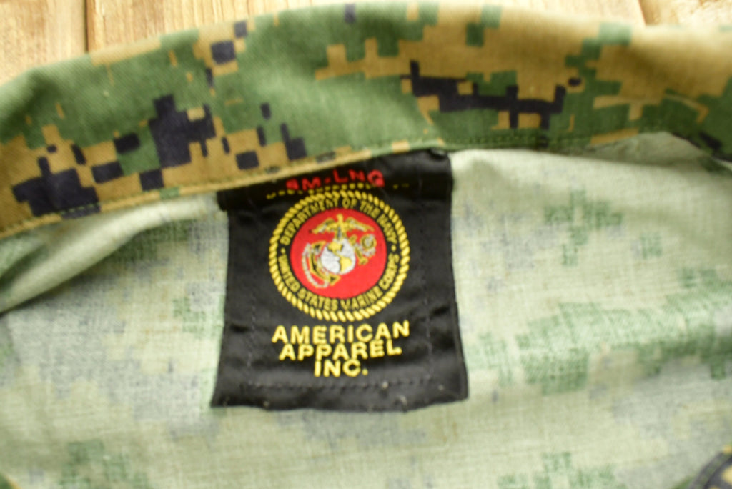 Vintage Marines Army Military Button Up Shirt