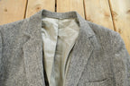 Vintage 1980s Harris Tweed Hand Woven Wool Two Button Blazer Jacket Men's Medium