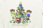 Vintage 1990s "Feed The Children" Graphic Christmas Sweater , 90s Holiday Crewneck , Winter Wear , Festive Graphic Print