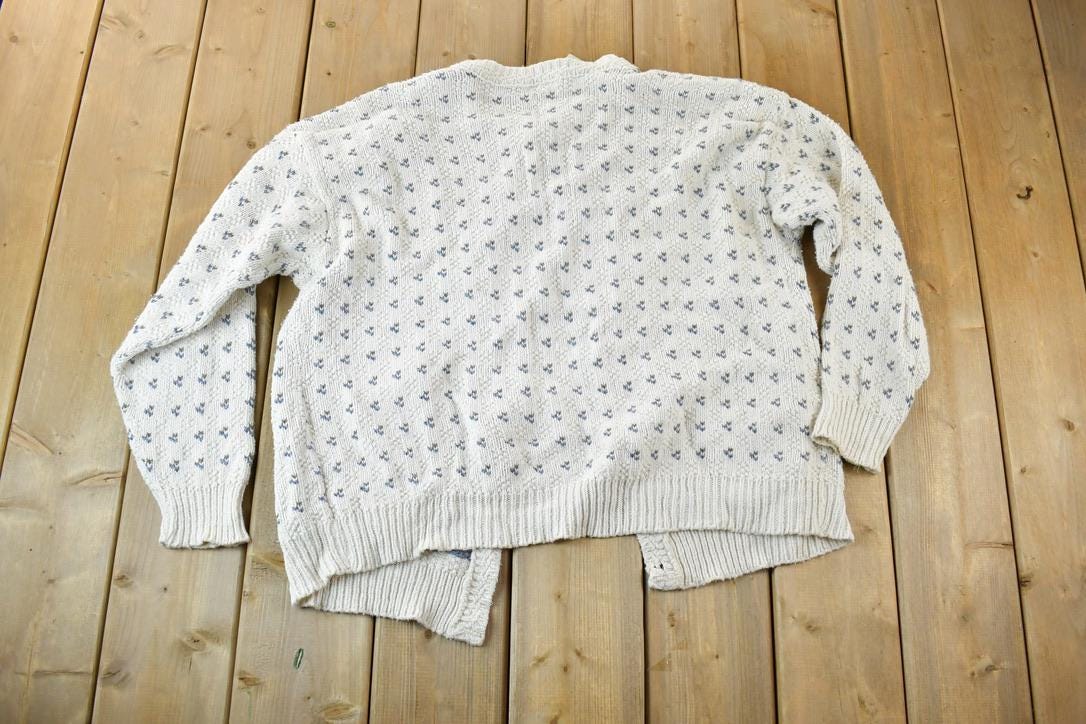 Vintage 1990s Bemidji 100% Wool Knit Button Up Sweater