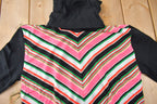 True Vintage 1960s Deadstock Helen Sue Long Sleeve Turtleneck Psychedelic Acyrlic Blouse Knit Sport Top