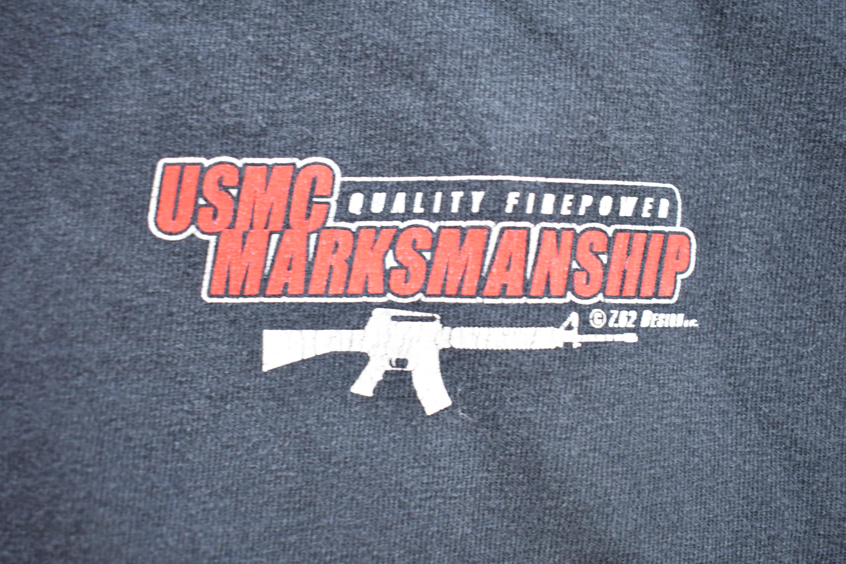 Vintage 1990s USMC Marksmanship Graphic T-Shirt