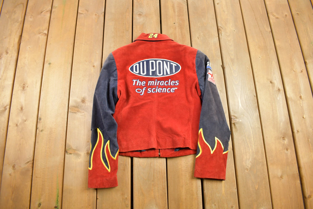 Vintage 1990s Chase Authentics Suede Dupont Nascar Racing Jacket