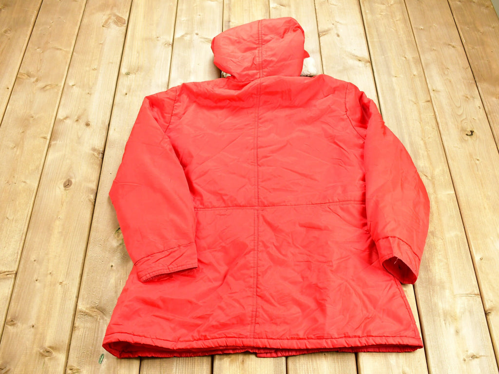 Vintage 1980s MG Full Length Red Windbreaker Jacket