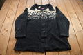 Vintage 1990s Denim & Co Button Up Fleece Sweater
