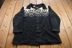 Vintage 1990s Denim & Co Button Up Fleece Sweater