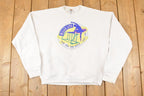 Vintage 1980s Miller Lite Surfing Graphic Print Crewneck Sweatshirt Mens L