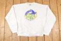 Vintage 1980s Miller Lite Surfing Graphic Print Crewneck Sweatshirt Mens L