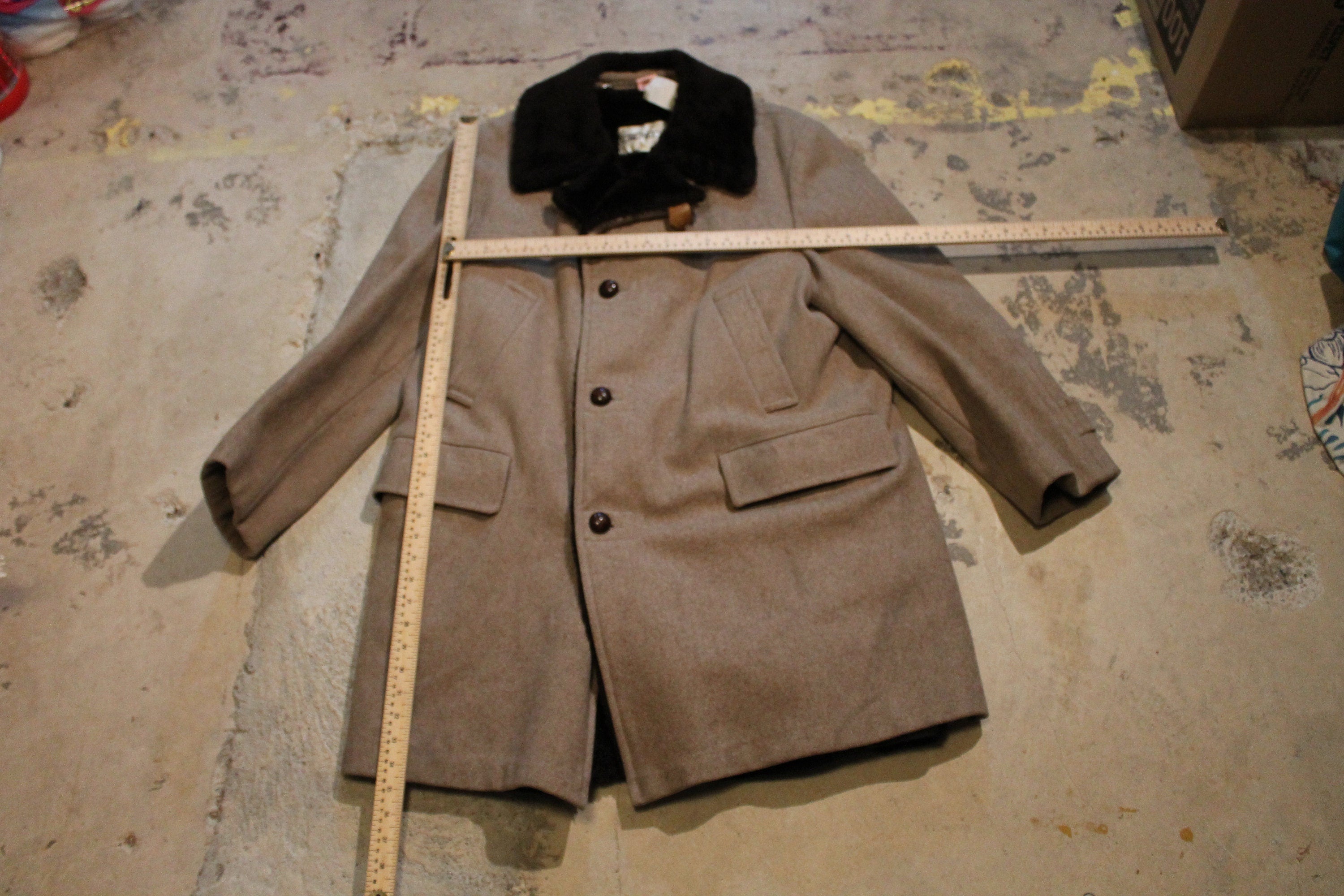 Vintage 1980s Fur Collar Winter Jacket