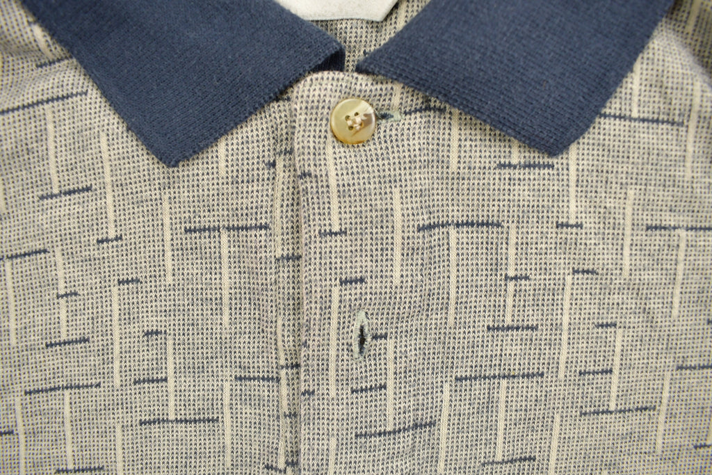 Vintage 1990s Knightsbridge Quarter Button Up Shirt / 1990's Button Up / Vintage Sweater / Casual Wear / Golf Shirt / Pattern Button Up