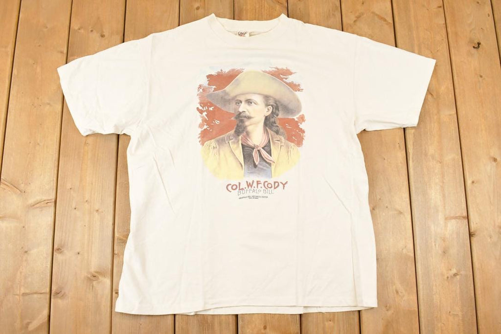 Vintage 1990s Buffalo Bill Portrait Souvenir Travel T-Shirt Men's L