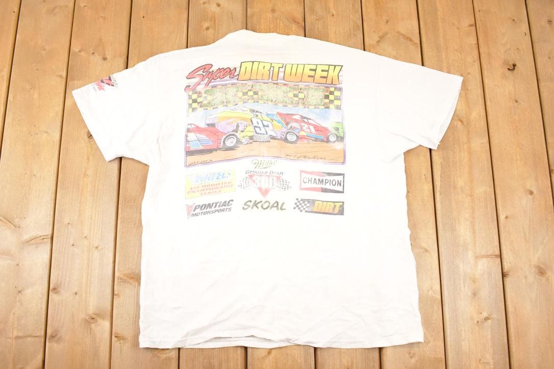 Vintage 1990s Dirt Week Souvenir Racing T-Shirt Men's L